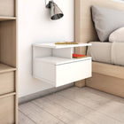 Nachtkastjes 2 stuks 40x31x27 cm bewerkt hout hoogglans wit