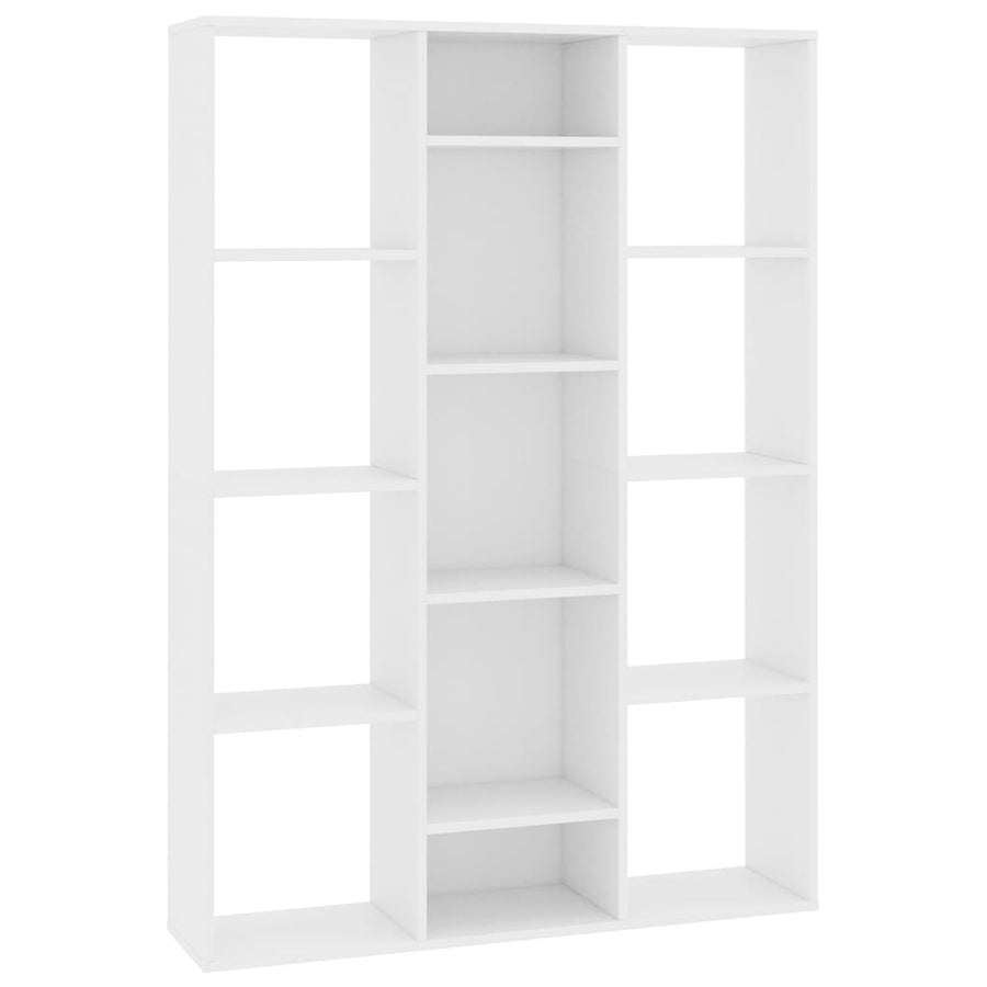 Kamerscherm/boekenkast 100x24x140 cm bewerkt hout wit Wit
