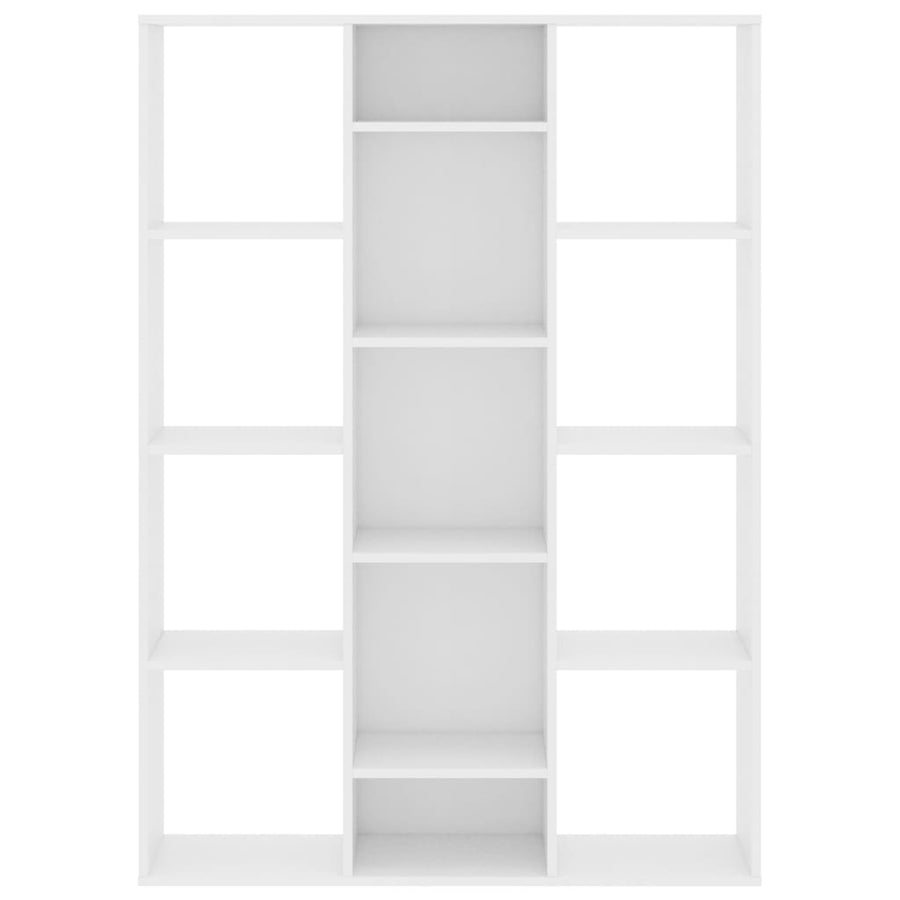 Kamerscherm/boekenkast 100x24x140 cm bewerkt hout wit Wit
