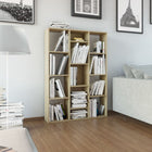 Kamerscherm boekenkast 100x24x140 cm bewerkt hout eikenkleurig