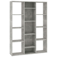 Kamerscherm/boekenkast 100x24x140 cm bewerkt hout betongrijs Betongrijs