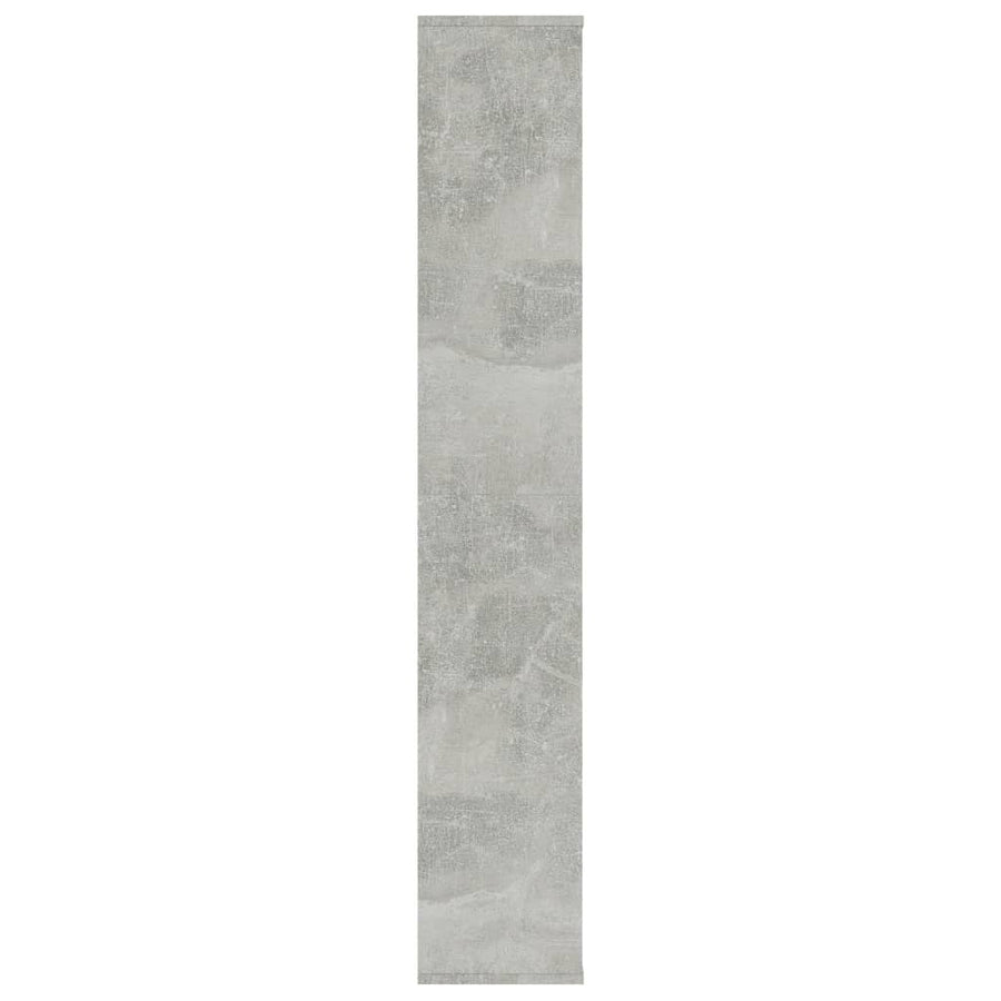 Kamerscherm/boekenkast 100x24x140 cm bewerkt hout betongrijs Betongrijs