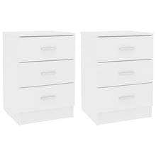 Nachtkastjes 2 st 38x35x56 cm bewerkt hout wit 2 Wit