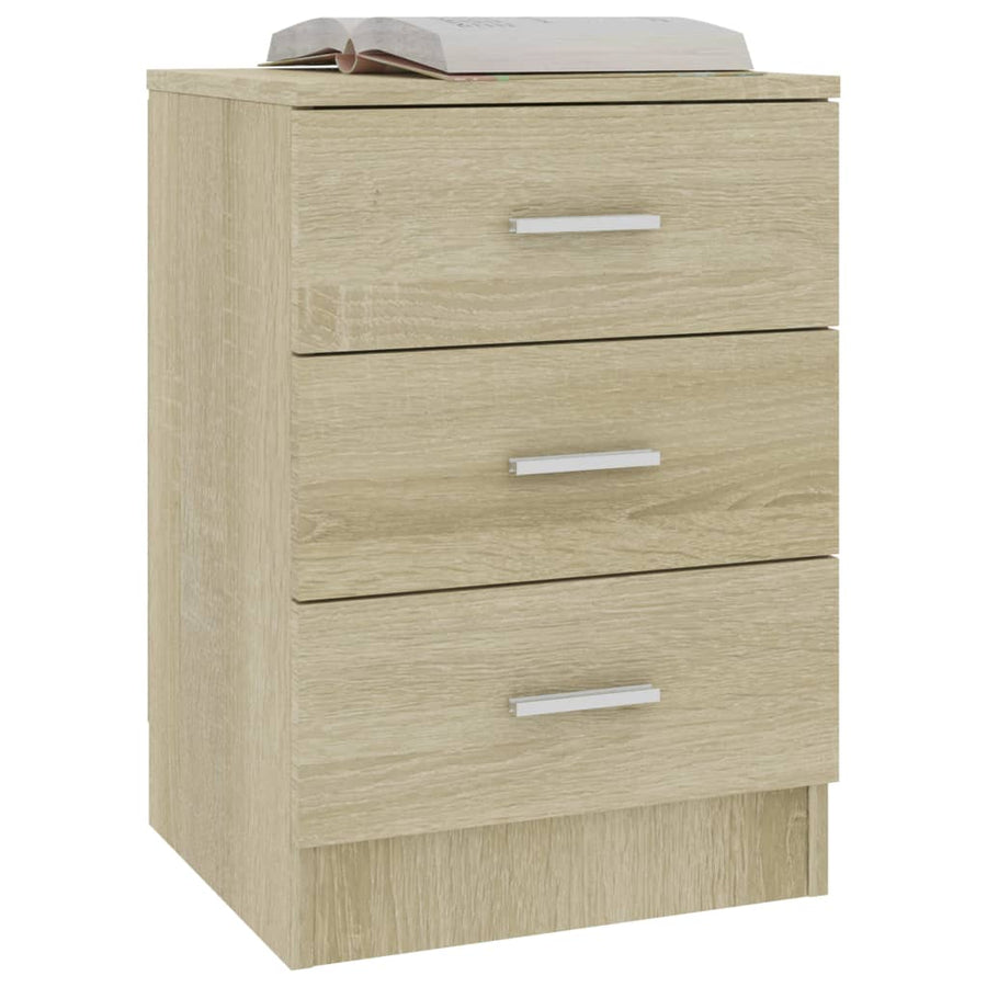 Nachtkastje 38x35x56 cm bewerkt hout sonoma eikenkleurig 1 Sonoma eiken