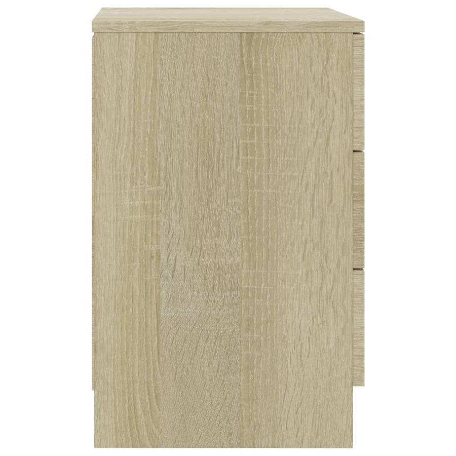 Nachtkastje 38x35x56 cm bewerkt hout sonoma eikenkleurig 1 Sonoma eiken