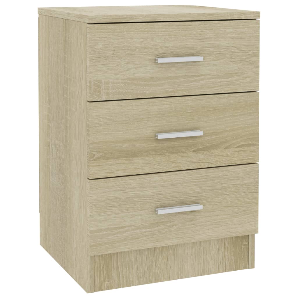 Nachtkastjes 2 st 38x35x56 cm bewerkt hout sonoma eikenkleurig 2 Sonoma eiken