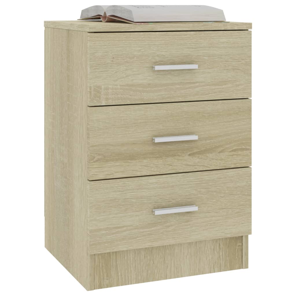 Nachtkastjes 2 st 38x35x56 cm bewerkt hout sonoma eikenkleurig 2 Sonoma eiken