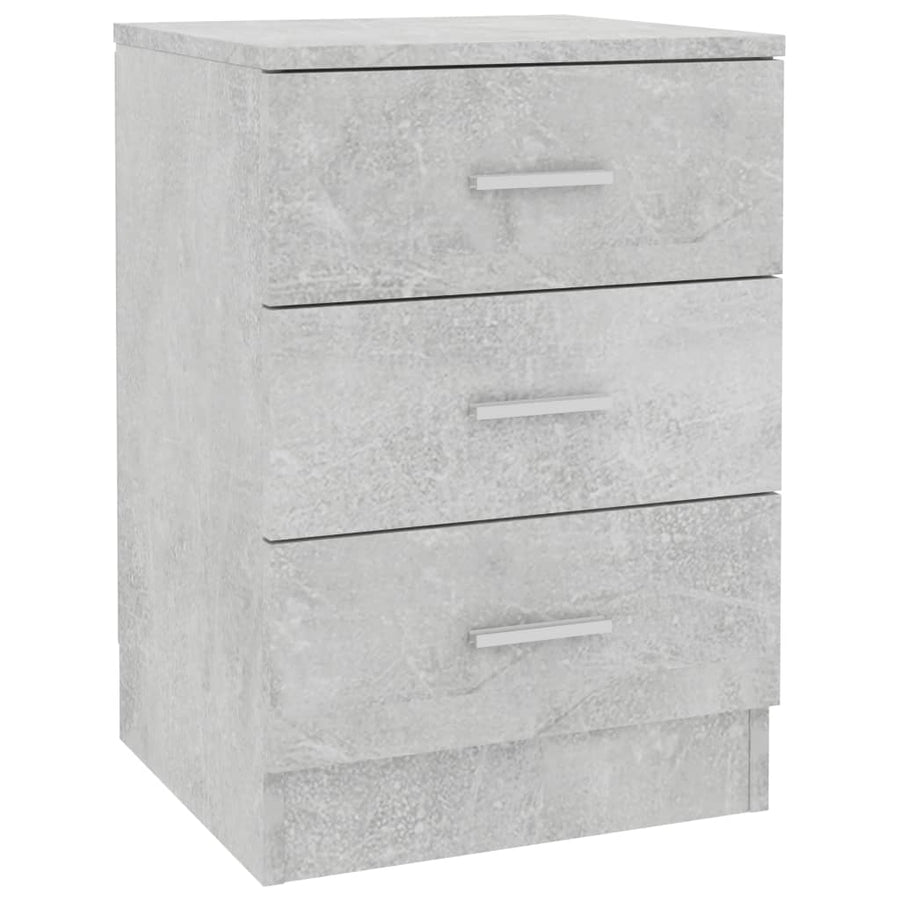 Nachtkastje 38x35x56 cm bewerkt hout betongrijs 1 Betongrijs