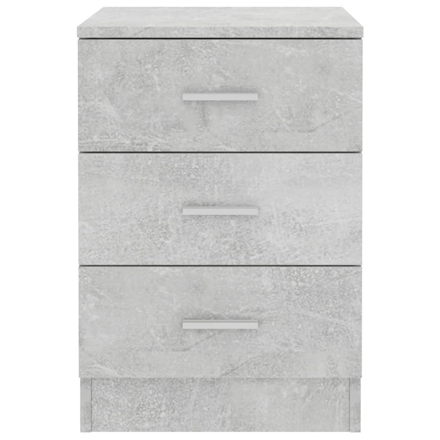 Nachtkastje 38x35x56 cm bewerkt hout betongrijs 1 Betongrijs