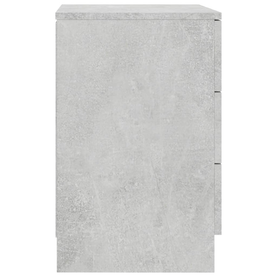 Nachtkastje 38x35x56 cm bewerkt hout betongrijs 1 Betongrijs