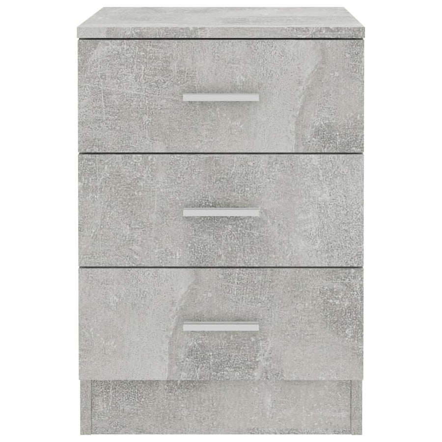 Nachtkastjes 2 st 38x35x56 cm bewerkt hout betongrijs 2 Betongrijs