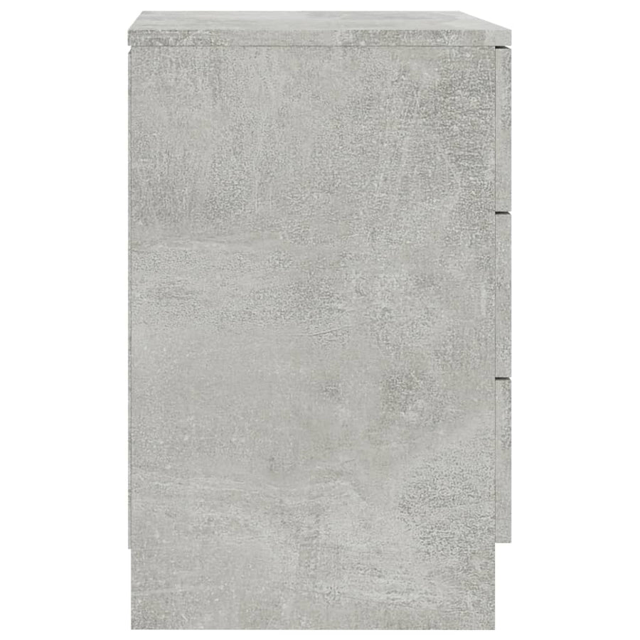 Nachtkastjes 2 st 38x35x56 cm bewerkt hout betongrijs 2 Betongrijs