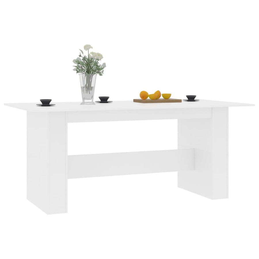 Eettafel 180x90x76 cm spaanplaat wit Wit