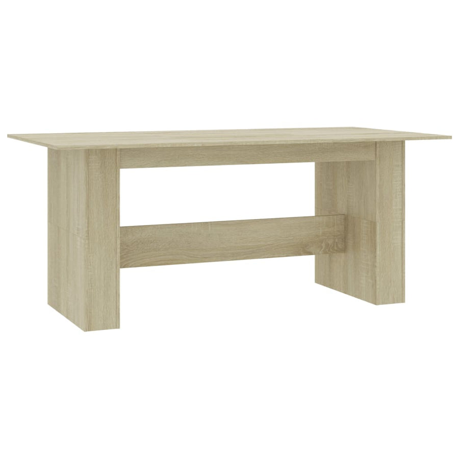 Eettafel 180x90x76 cm spaanplaat sonoma eikenkleurig Sonoma eiken