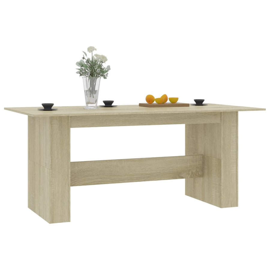 Eettafel 180x90x76 cm spaanplaat sonoma eikenkleurig Sonoma eiken