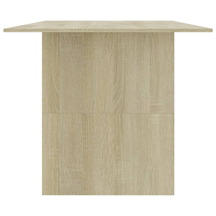 Eettafel 180x90x76 cm spaanplaat sonoma eikenkleurig Sonoma eiken
