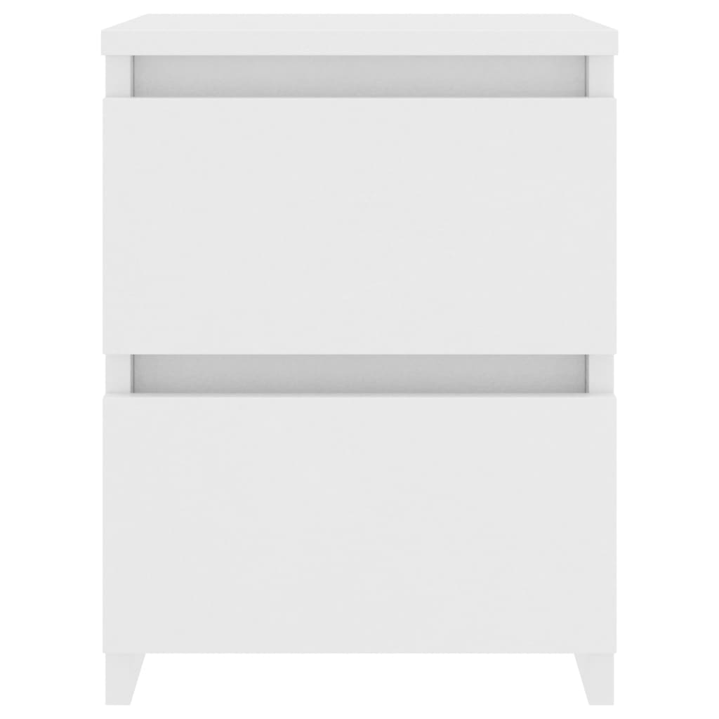 Nachtkastje 30x30x40 cm bewerkt hout wit 1 Wit