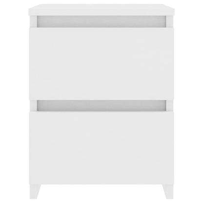 Nachtkastje 30x30x40 cm bewerkt hout wit 1 Wit