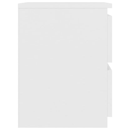 Nachtkastje 30x30x40 cm bewerkt hout wit 1 Wit