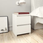 Nightstand 30x30x40 cm treated wood white
