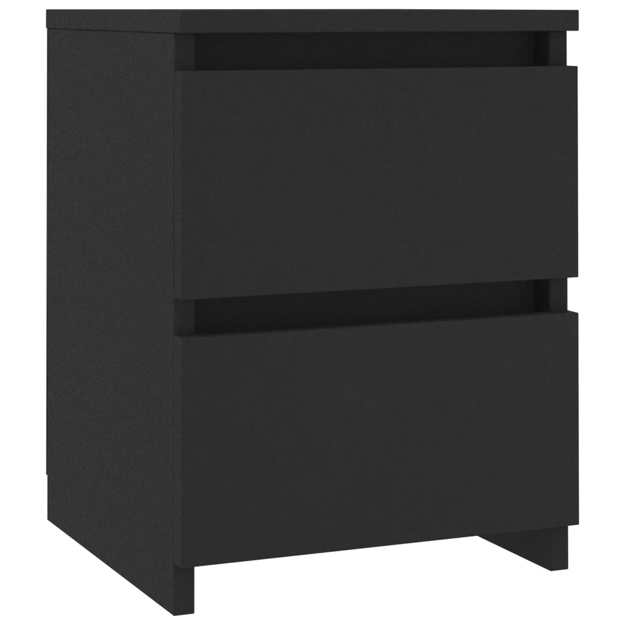 Nachtkastjes 2 st 30x30x40 cm bewerkt hout zwart 2 Zwart