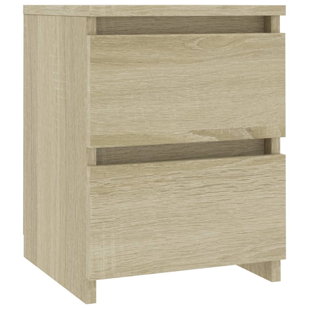 Nachtkastjes 2 st 30x30x40 cm bewerkt hout sonoma eikenkleurig 2 Eiken