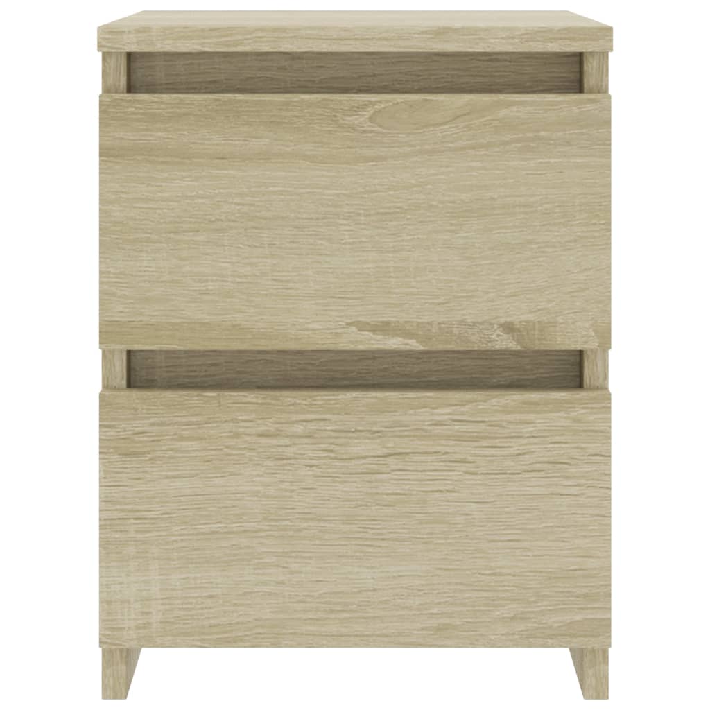 Nachtkastjes 2 st 30x30x40 cm bewerkt hout sonoma eikenkleurig 2 Eiken
