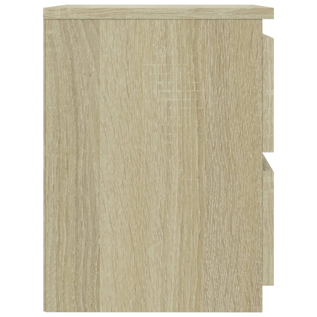 Nachtkastjes 2 st 30x30x40 cm bewerkt hout sonoma eikenkleurig 2 Eiken