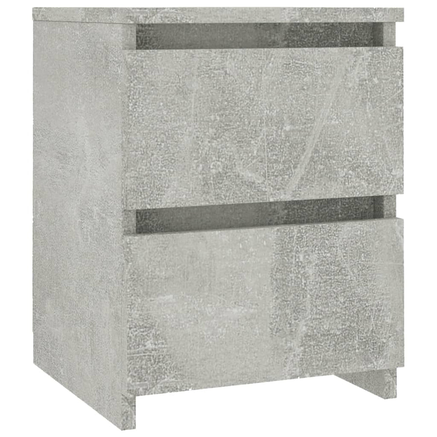 Nachtkastje 30x30x40 cm bewerkt hout betongrijs 1 Betongrijs