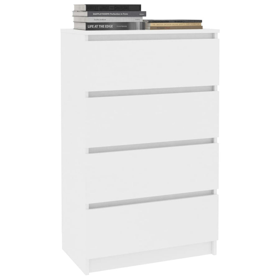 Dressoir 60X35X98,5 Cm Bewerkt Hout Wit
