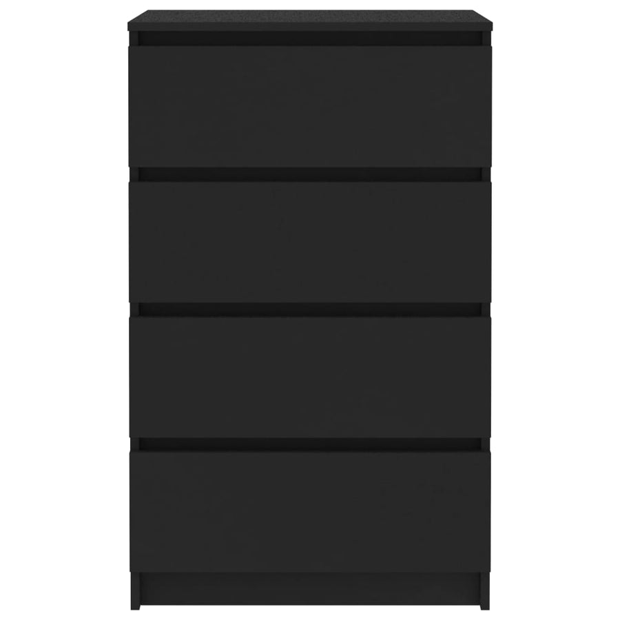 Dressoir 60X35X98,5 Cm Bewerkt Hout Zwart