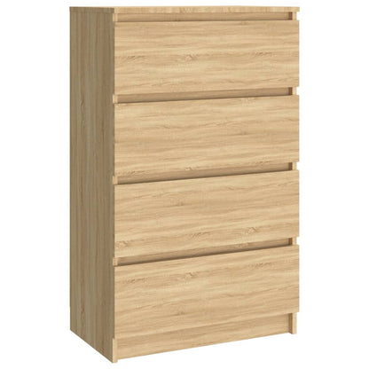 Dressoir 60X35X98,5 Cm Bewerkt Hout Kleurig Sonoma eiken