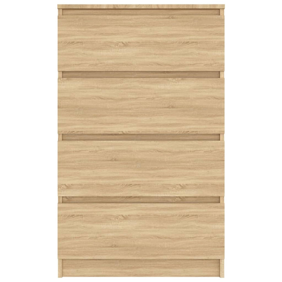 Dressoir 60X35X98,5 Cm Bewerkt Hout Kleurig Sonoma eiken
