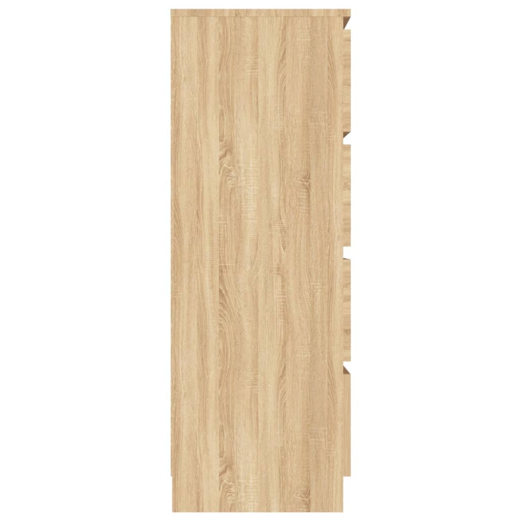 Dressoir 60X35X98,5 Cm Bewerkt Hout Kleurig Sonoma eiken