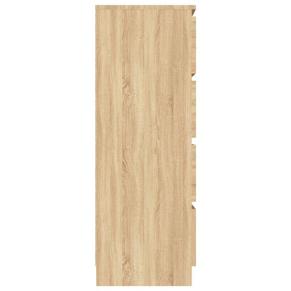 Dressoir 60X35X98,5 Cm Bewerkt Hout Kleurig Sonoma eiken