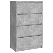 Dressoir 60x35x98,5 cm bewerkt hout betongrijs