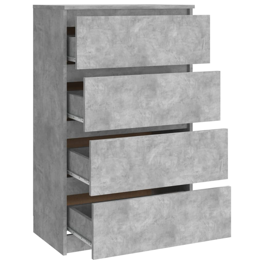 Dressoir 60X35X98,5 Cm Bewerkt Hout Betongrijs