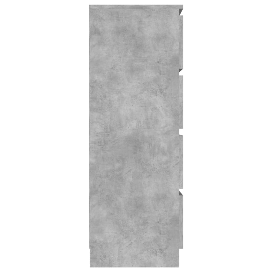 Dressoir 60X35X98,5 Cm Bewerkt Hout Betongrijs