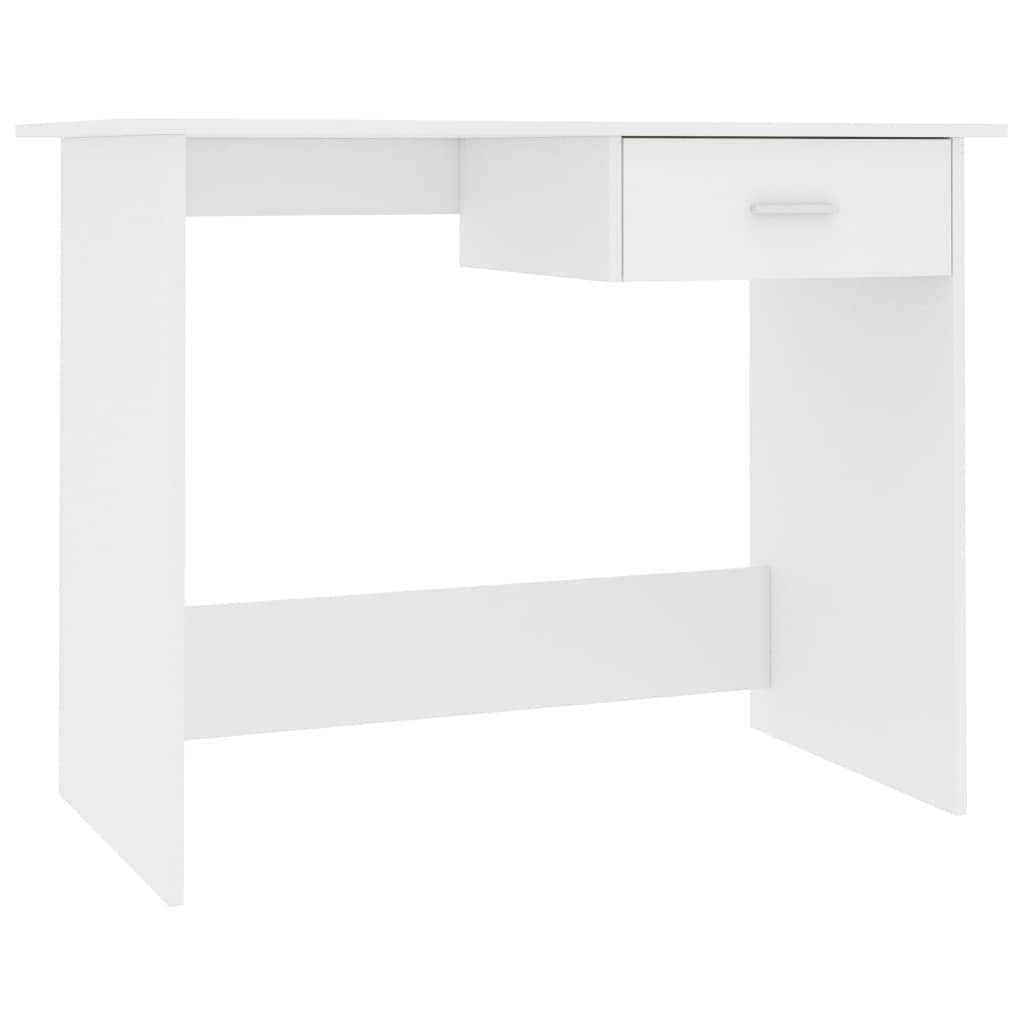 Bureau 100X50X76 Cm Bewerkt Hout Wit