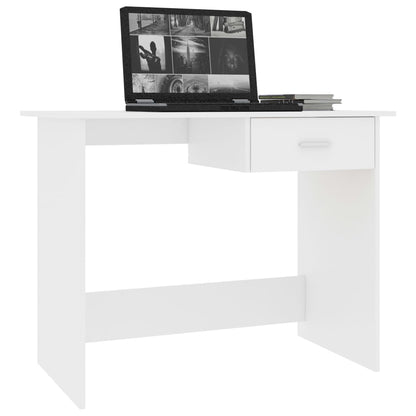 Bureau 100X50X76 Cm Bewerkt Hout Wit