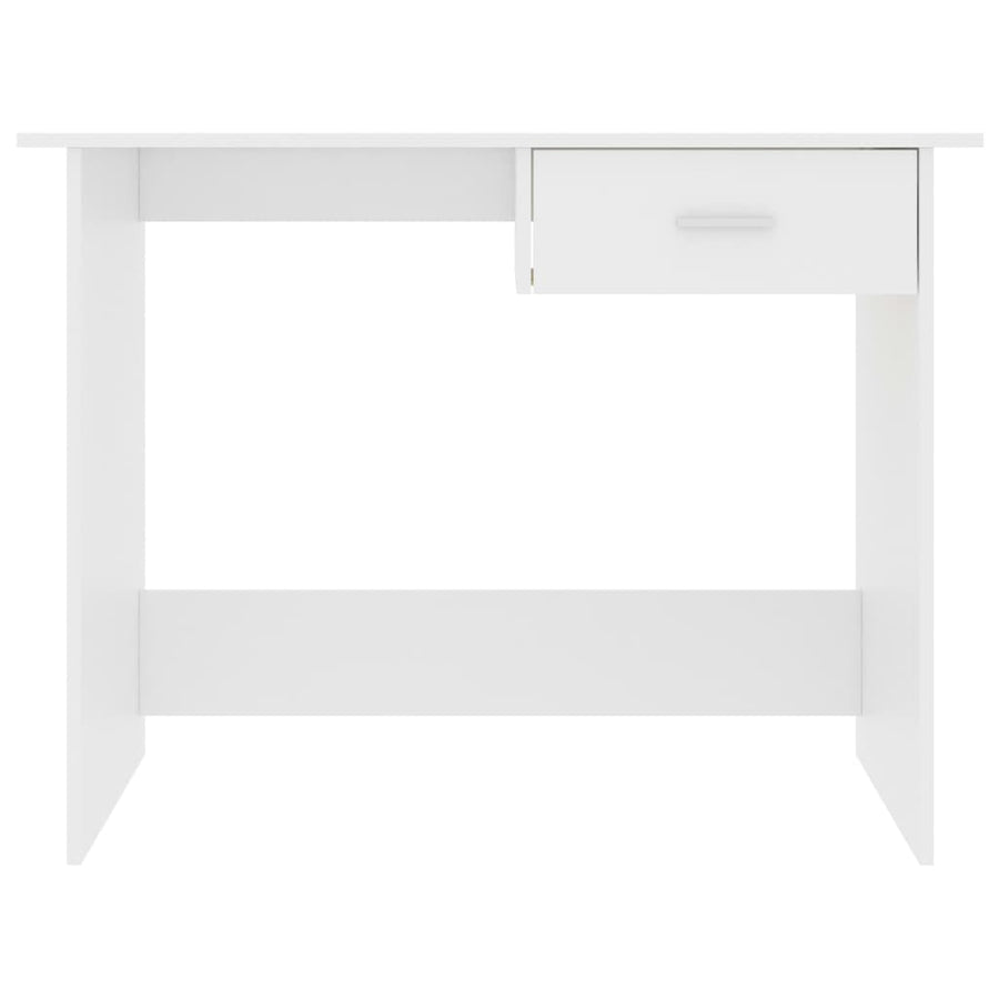 Bureau 100X50X76 Cm Bewerkt Hout Wit