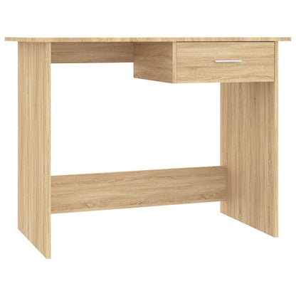 Bureau 100X50X76 Cm Bewerkt Hout Gerookt Eikenkleurig Sonoma eiken