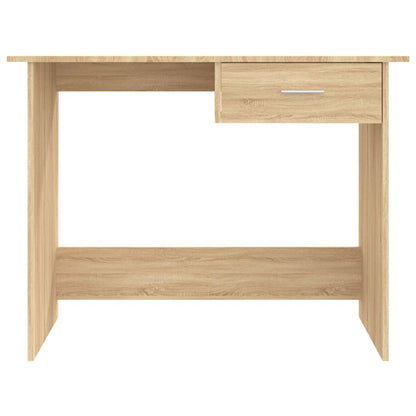 Bureau 100X50X76 Cm Bewerkt Hout Gerookt Eikenkleurig Sonoma eiken