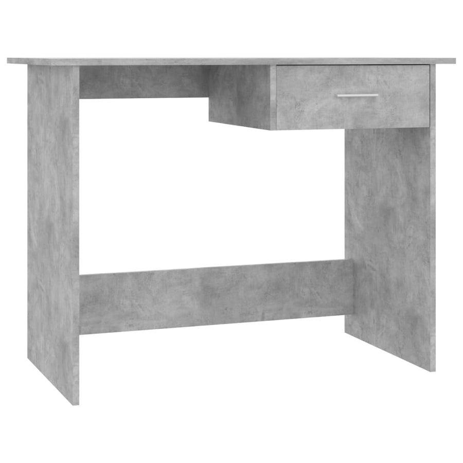 Bureau 100x50x76 cm bewerkt hout betongrijs Betongrijs