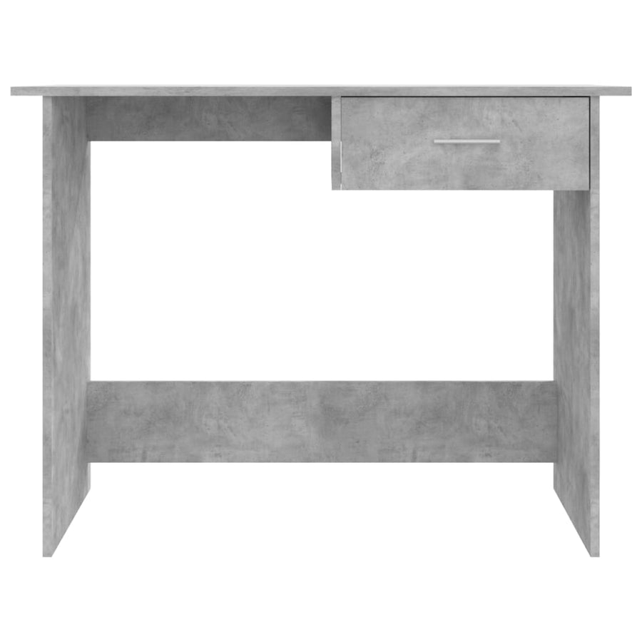 Bureau 100x50x76 cm bewerkt hout betongrijs Betongrijs
