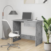 Bureau 100x50x76 cm bewerkt hout betongrijs