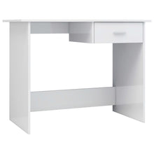 Bureau 100X50X76 Cm Bewerkt Hout Hoogglans wit