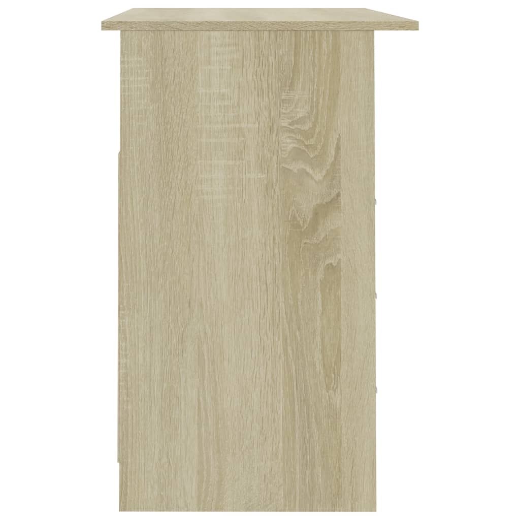 Bureau Met Lades 110X50X76 Cm Spaanplaat Kleurig Sonoma eiken
