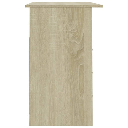 Bureau Met Lades 110X50X76 Cm Spaanplaat Kleurig Sonoma eiken