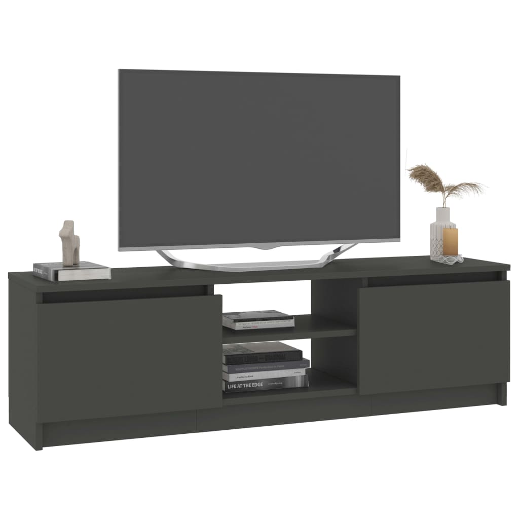 Tv-Meubel 120X30X35,5 Cm Bewerkt Hout Grijs